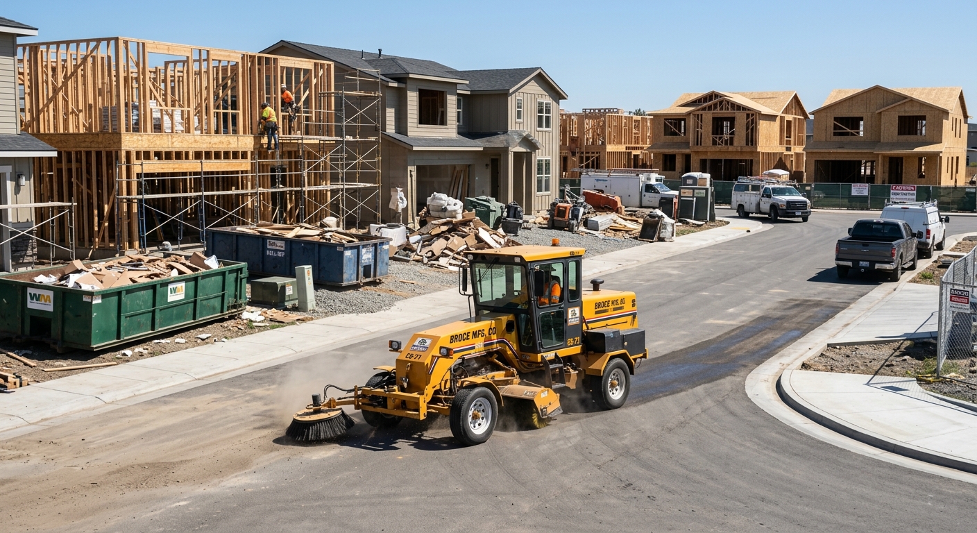 HWB Construction Sweeper Site Cleanup